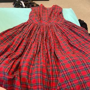 Holiday Plaid Sleeveless Dress
